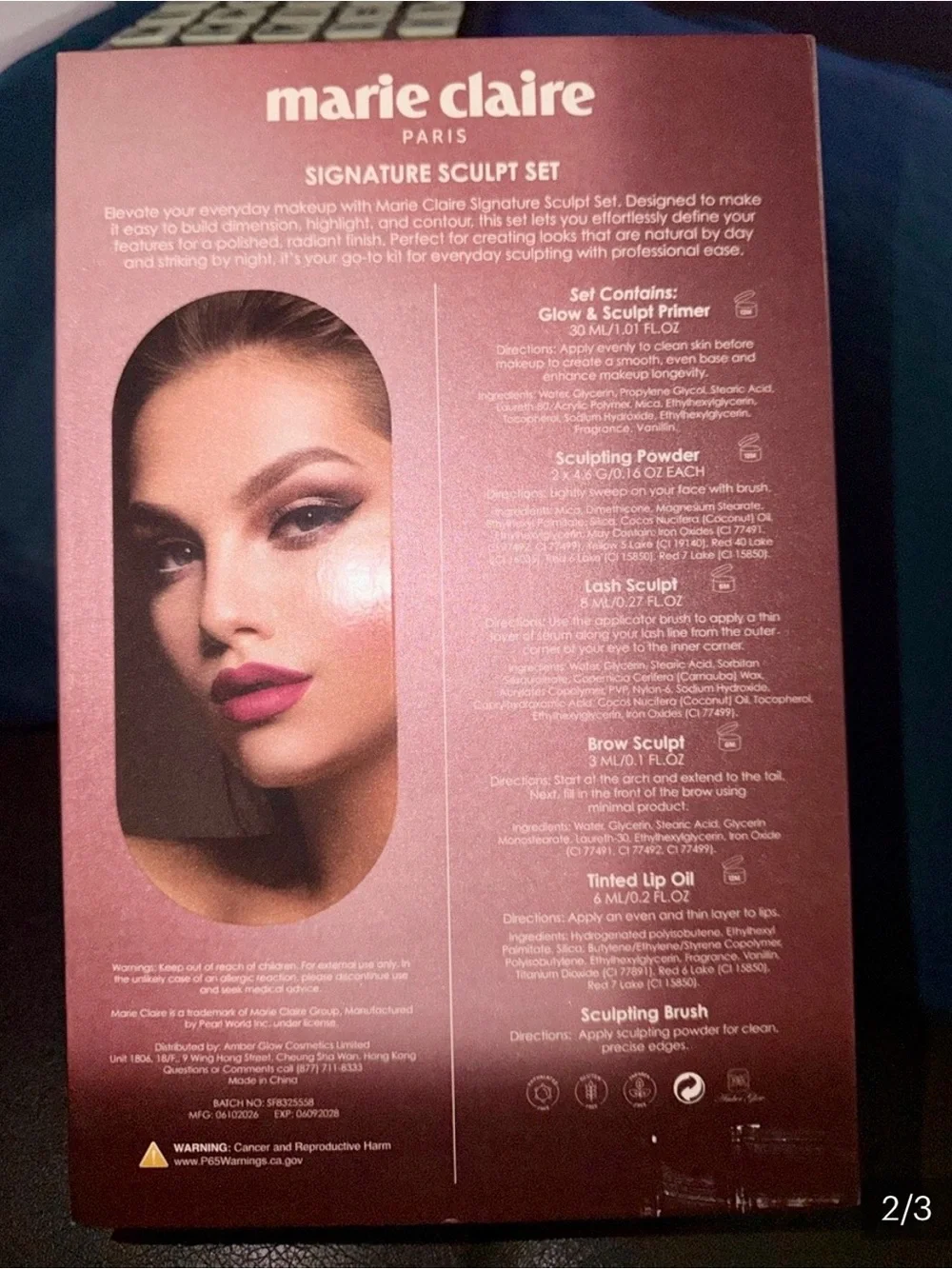 Marie Claire Bare Beauty Signature Sculpt Set — Pink